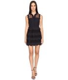 Red Valentino - Cady Tech And Soft Point D'esprit Dress