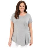 Vince Camuto Plus - Plus Size Short Sleeve Side Pleat Top