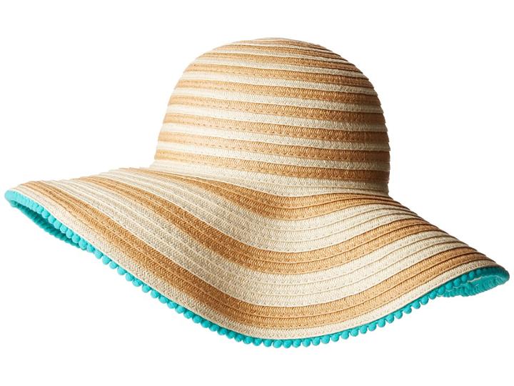 Collection Xiix - Striped Floppy With Pom Trim