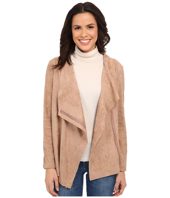 Bobeau - Waterfall Faux Suede Jacket