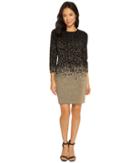 Vince Camuto - 3/4 Sleeve Ombre Lurex Sweater Dress