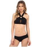 Michael Kors - Drapey Jersey High Neck Two-piece W/ Removable Cups