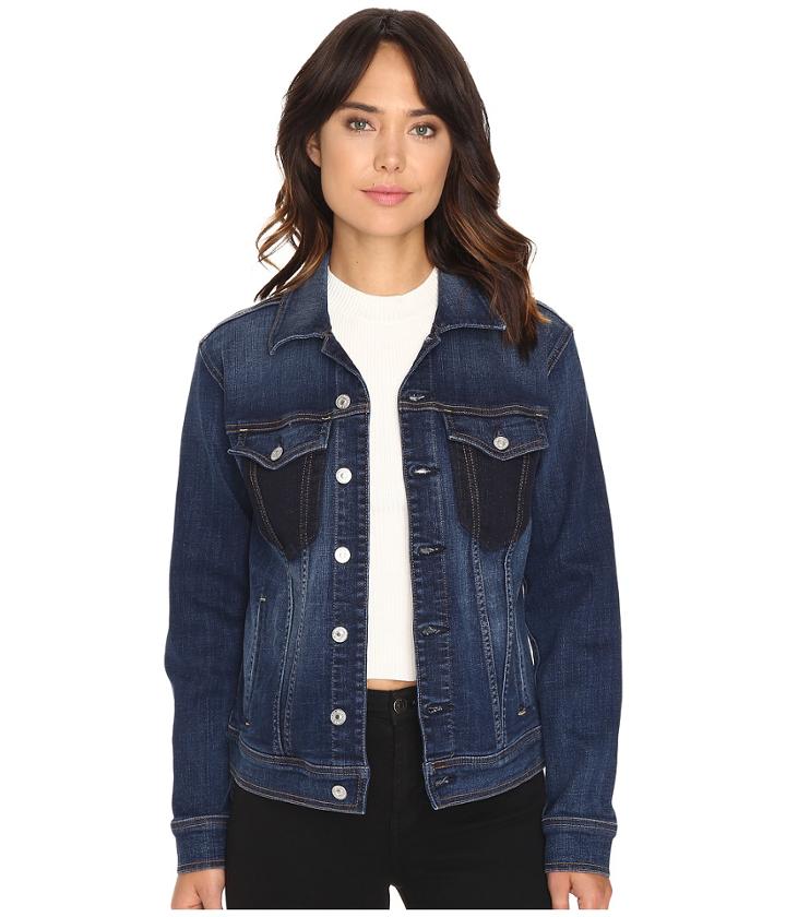 7 For All Mankind - Denim Jacket W/ Shadow Pockets In Medium Shadow Blue