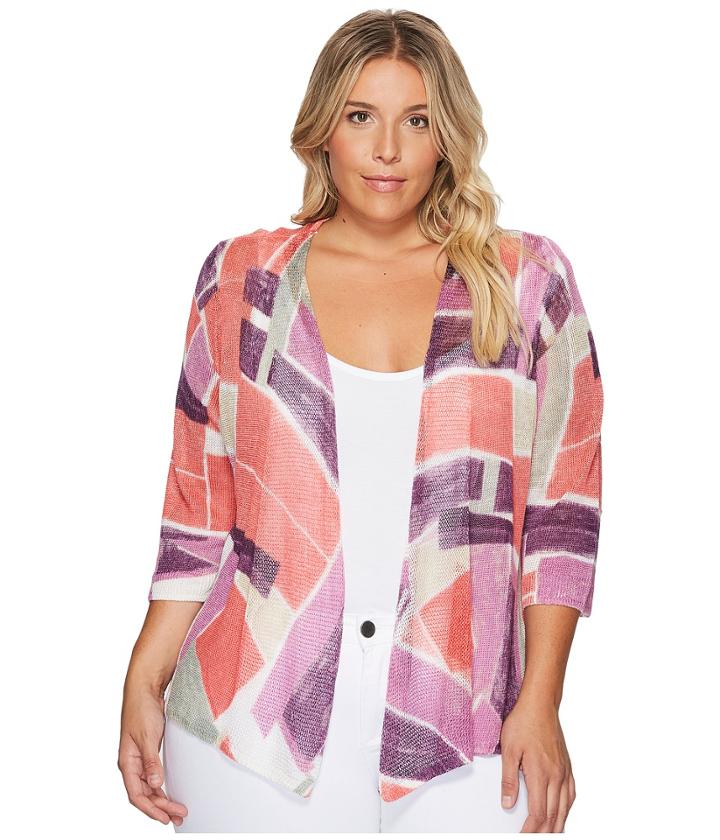 Nic+zoe - Plus Size Bold Blocked Cardy