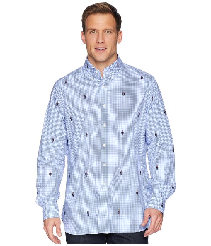 Polo Ralph Lauren - Embroidered Bear Gingham Poplin Sport Shirt