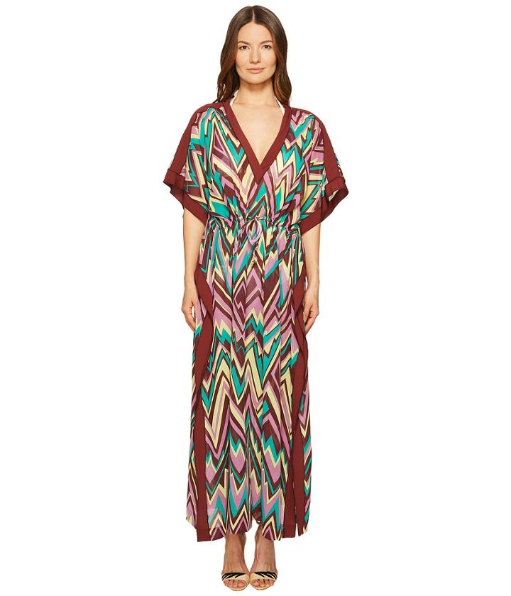 M Missoni - Retro Zigzag Cotton Voile Long Cover-up