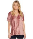 Michael Stars - Velvet Short Sleeve V-neck Slouchy Tee