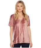 Michael Stars - Velvet Short Sleeve V-neck Slouchy Tee