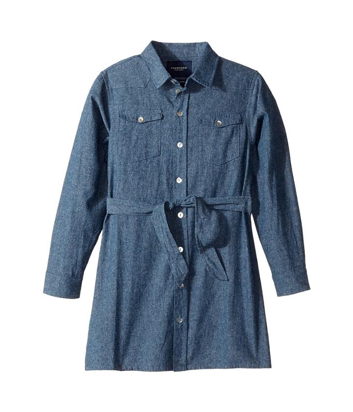 Toobydoo - Soft Denim Belted Shirtdress