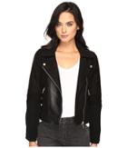 Blank Nyc - Suede And Cable Sweater Moto Jacket In Mix And Match