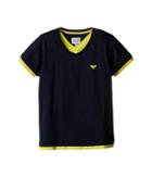 Armani Junior - Navy Tee With Contrast Yellow Trim