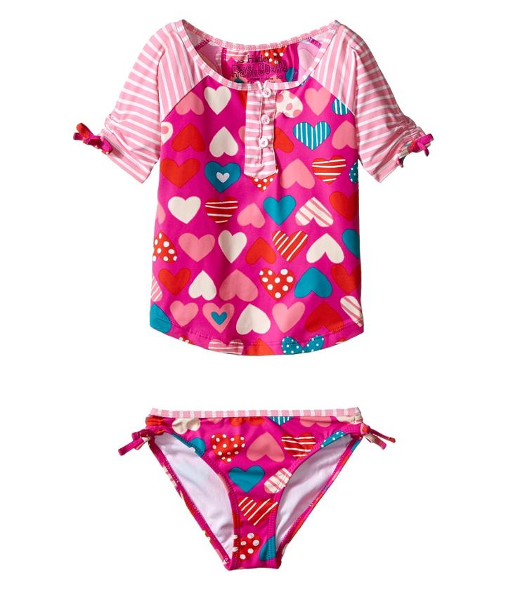 Hatley Kids - Crazy Hearts Rashguard Tankini Sets
