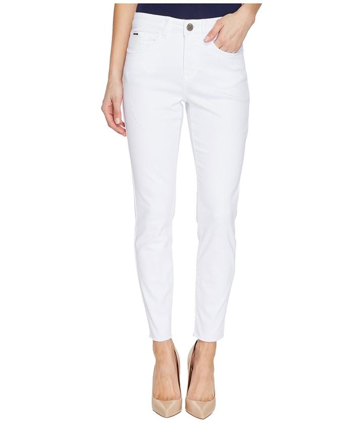 Fdj French Dressing Jeans - Olivia Fashion Slim Ankle Zigzag Frayed Hem In White