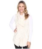 Dylan By True Grit - Silky Faux Fur Long Snap Vest With Pockets