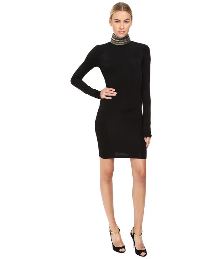 Pierre Balmain - Mixed Metals High-neck Dress