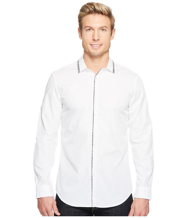 Calvin Klein - Printed Trim Collar Button Down Shirt