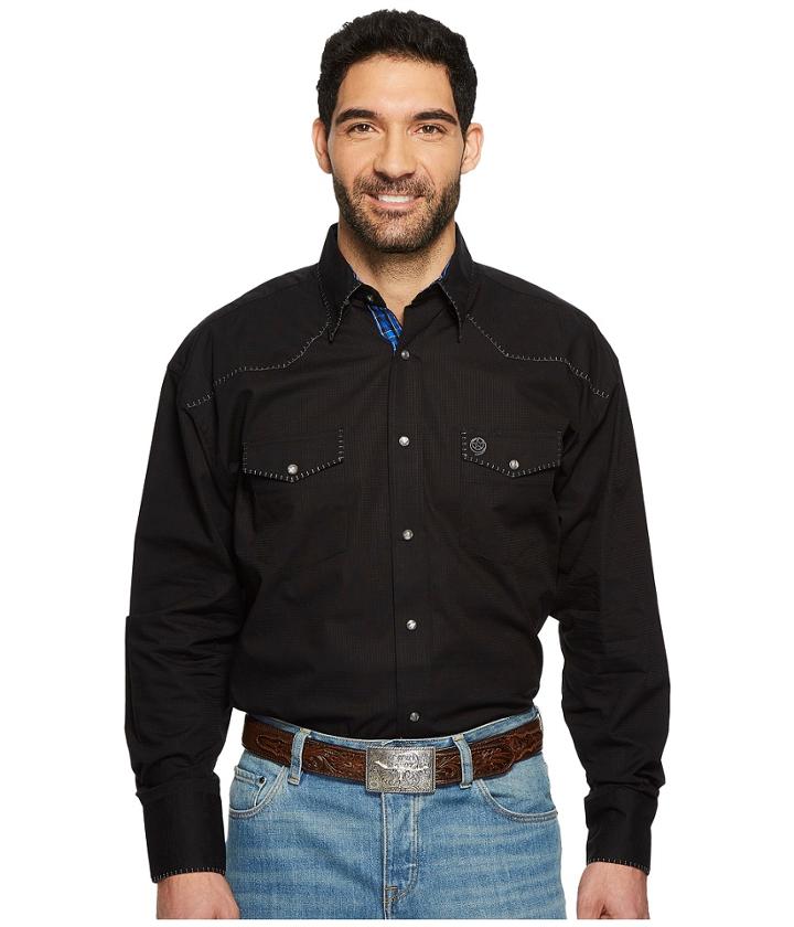 Wrangler - George Strait Long Sleeve Snap Troubadour Dobby