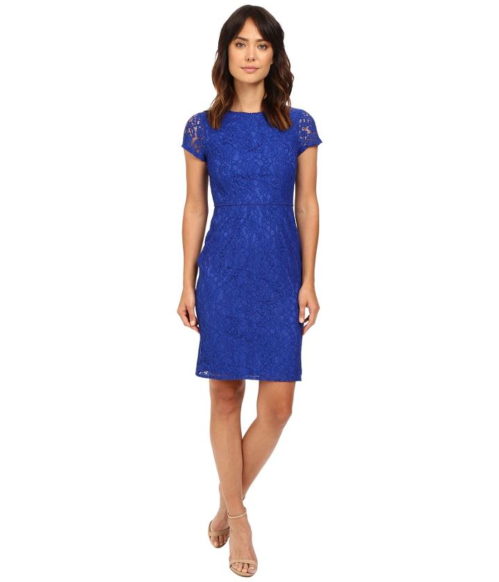Adrianna Papell - Bead Neckline And Waist Katie Lace Sheath Dress