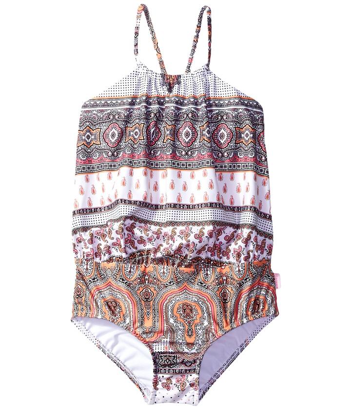 Seafolly Kids - Moroccan Paisley Blouson Tank One-piece