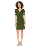 Michael Michael Kors - Stripe Sleeve Hoodie Dress