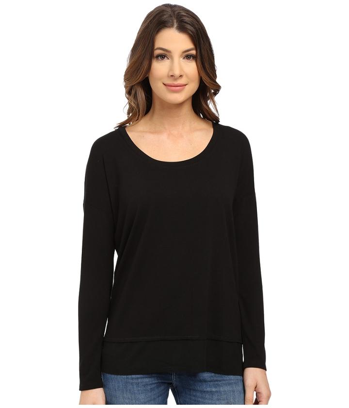 Splendid - Cozy Jersey With Feather Rib Long Sleeve