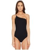 Versace - Intero One Shoulder Stud Trimmed Maillot One-piece