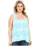 Fresh Produce - Plus Size Gecko Crossback Tank Top