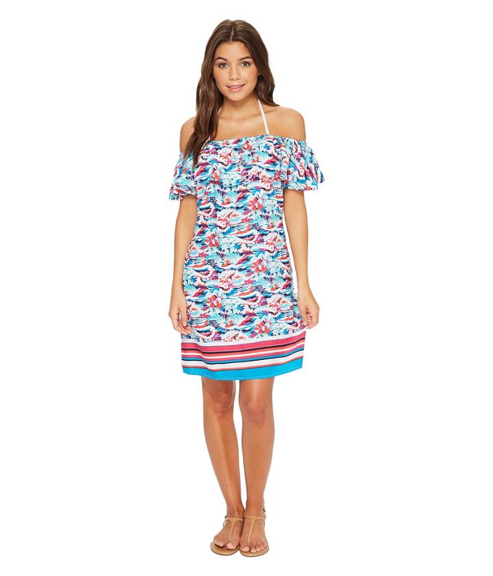 Tommy Bahama - Graphic Tropics Off-the-shoulder Dress Cover-up