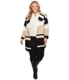 Calvin Klein Plus - Plus Size Blocked Sweater Jacket