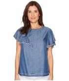 B Collection By Bobeau - Tommie Tencel Ruffle Blouse