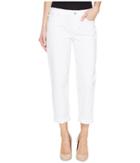 Liverpool - Riley Relaxed Crop In Stretch Peached Twill In Bright White