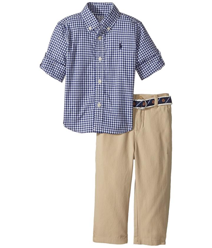 Ralph Lauren Baby - Gingham Shirt Pants Set