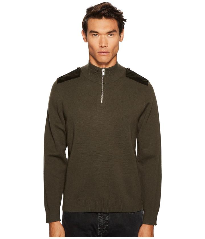 The Kooples - Pullover With Zip Collar Yoke And Decorative Shoulder Plackets