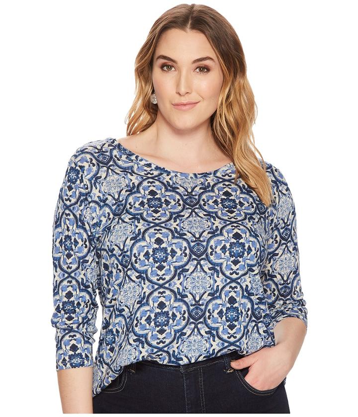 Lucky Brand - Plus Size All Over Print Tee