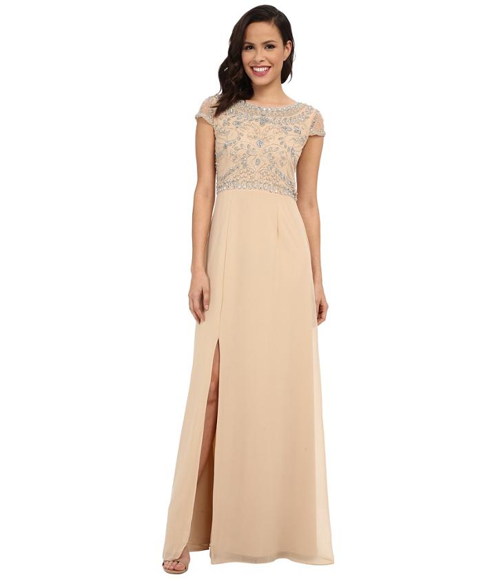 Adrianna Papell - Sleeveless Beaded Bodice Gown