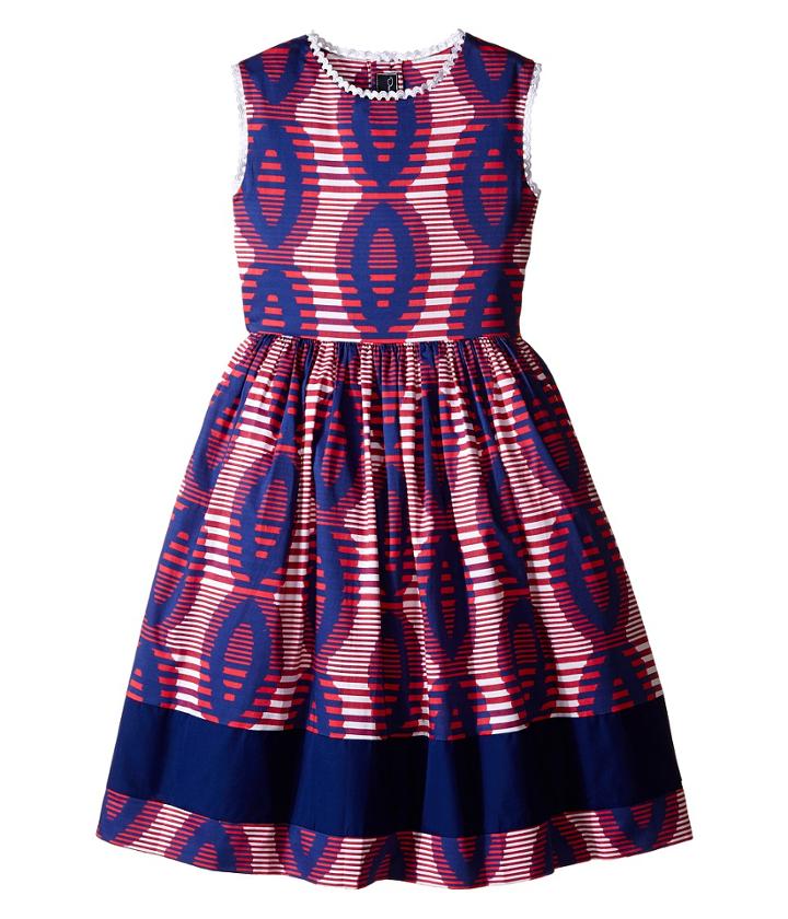 Oscar De La Renta - Stripe Ikat Cotton Party Dress