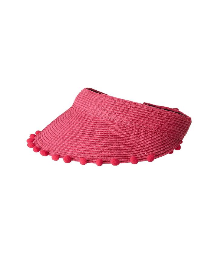 San Diego Hat Company - Ubv045 Visor With Matching Color Pom And Adjustable Back