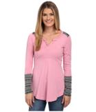 Mod-o-doc - Classic Jersey Twisted Notch Collar With Contrast Pattern
