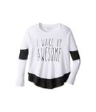 The Original Retro Brand Kids - I Wake Up Aweomse Long Sleeve Inset Thermal
