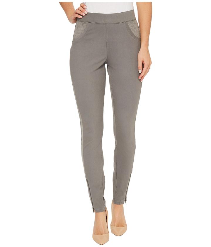 Hue - Microsuede Blocked Denim Curvy Leggings