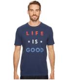Life Is Good - Red White Good Crusher Tee