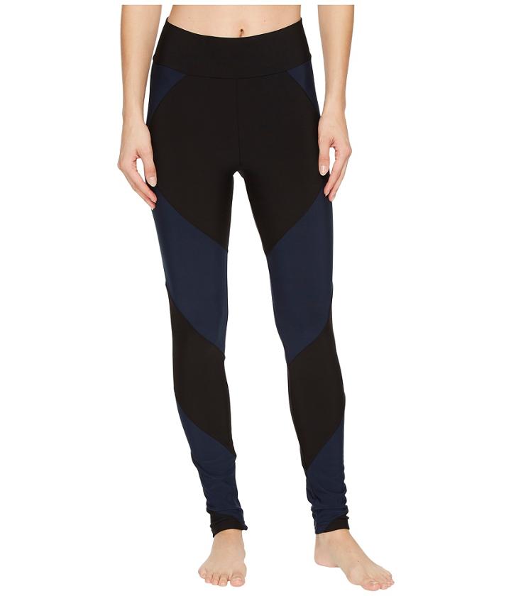Plush - Fleece-lined Color Block Athletic Leggings