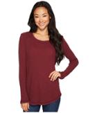 Dylan By True Grit - Softest Slub Waffle Hi-lo Thermal Crew With Slub Insert