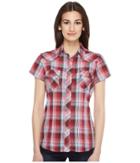 Roper - 0926 Cranberry Plaid W/ Silver Lurex