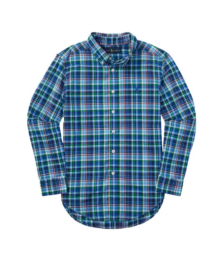 Polo Ralph Lauren Kids - Poplin Plaid Long Sleeve Button Down Shirt