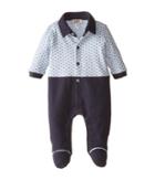 Armani Junior - All Over Logo Long Sleeve Footie W/ Pants