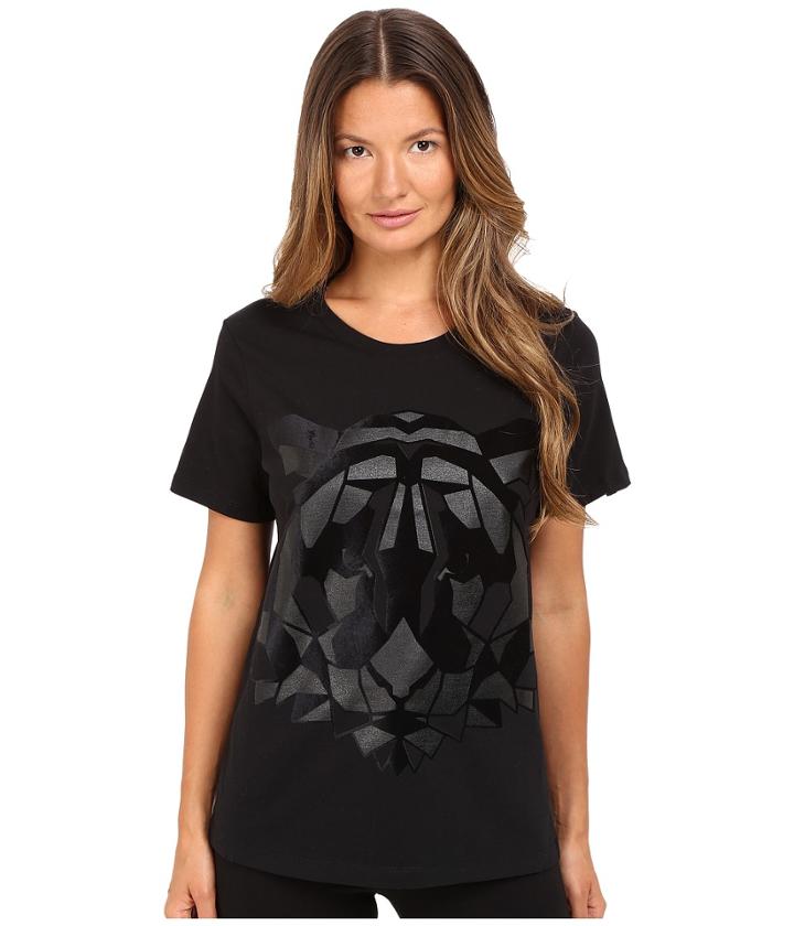 Just Cavalli - Flocked Tiger Face Screen Tee