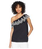 Kate Spade New York - One Shoulder Cutwork Top
