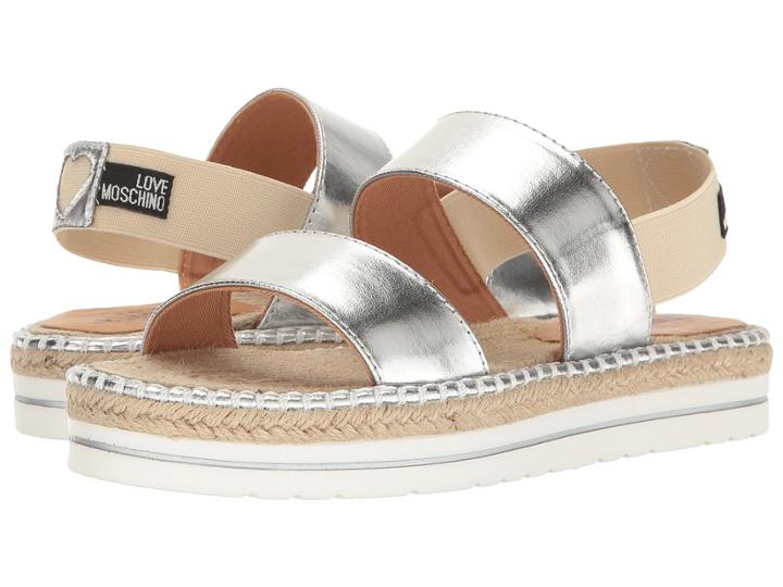 Love Moschino - Metallic Sandal Espadrille