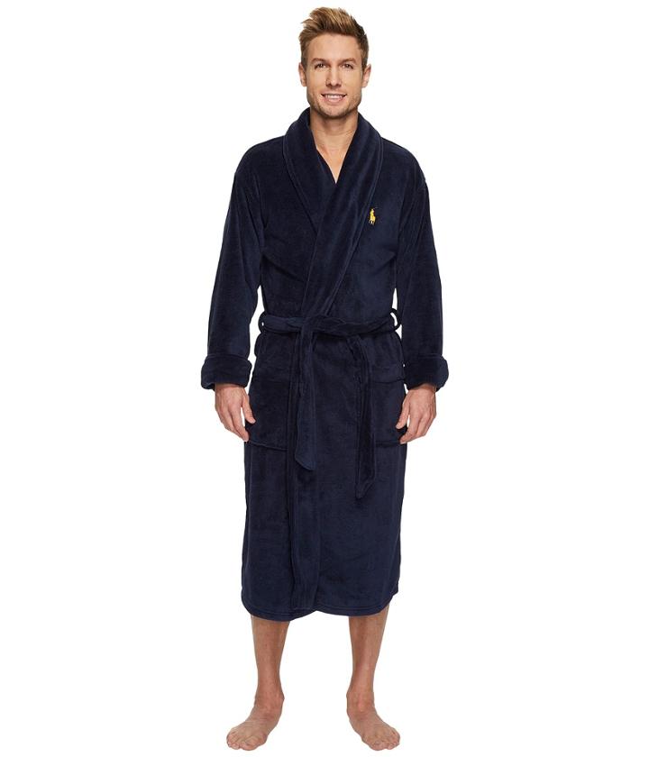Polo Ralph Lauren - Long Sleeve Microfiber Shawl Collar Robe